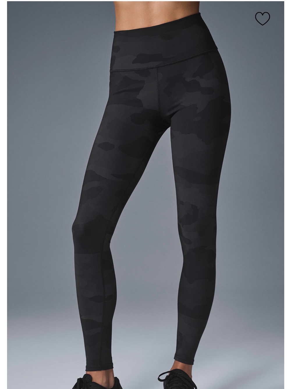 ALO Yoga High Waist Camo Vapor Leggings- Black Camo- Small